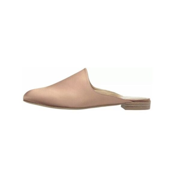STUART WEITZMAN Womens Beige Mulearky Toe Block Heel Slip On Leather Mules 6 M - Picture 2 of 4